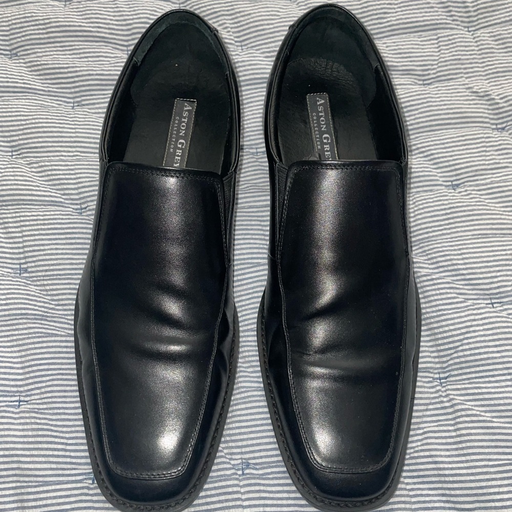 Men’s Aston Grey Black Slip On Shoes